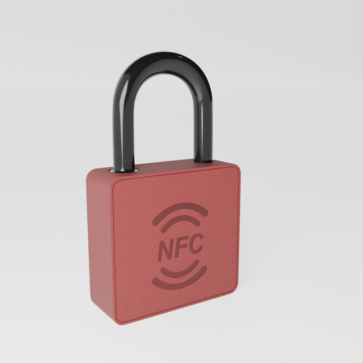 Mbowel Lite red battery-free NFC padlock